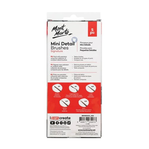 MONT MARTE MINI DETAIL Taklon Brush Set 5pce1